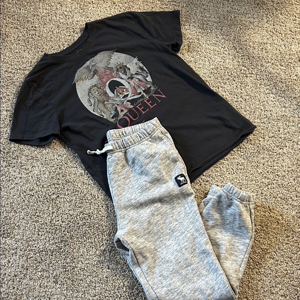 Abercrombie & Fitch Gray Sweatpants with Logo